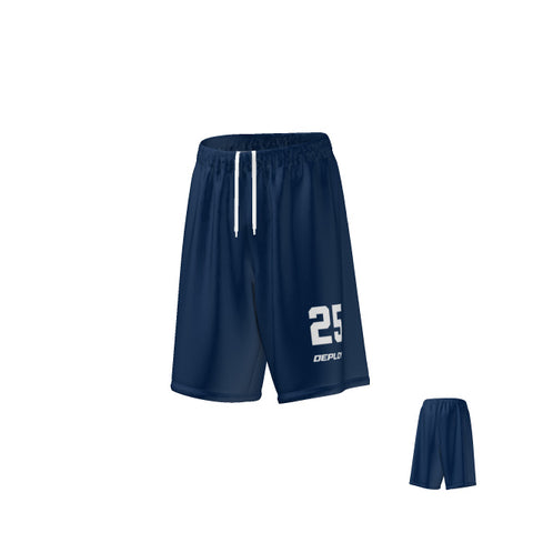 Basketball Shorts Plain - Navy & Pink
