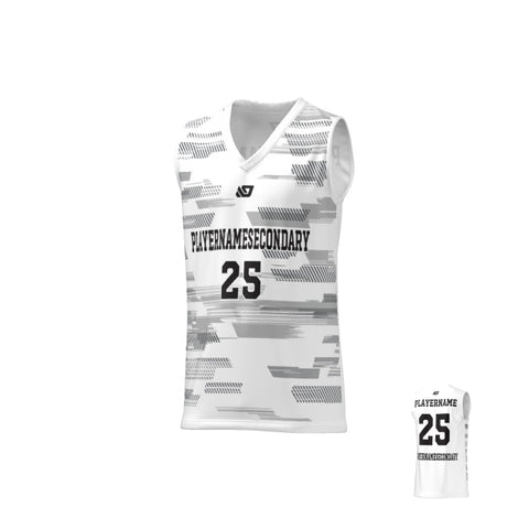 Basketball Jersey Glitch - White