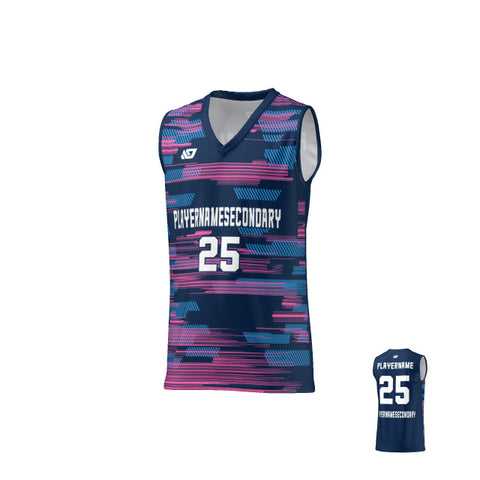 Basketball Jersey Glitch - Navy