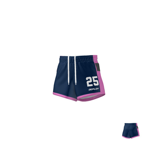 Oz Tag Shorts Accent - Navy  & Pink - Youth