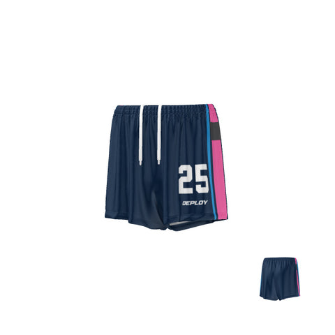 Oz Tag Shorts Stripes - Navy & Pink - Adult