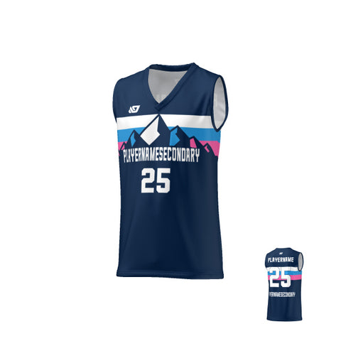 Basketball Jersey Mountains - Navy