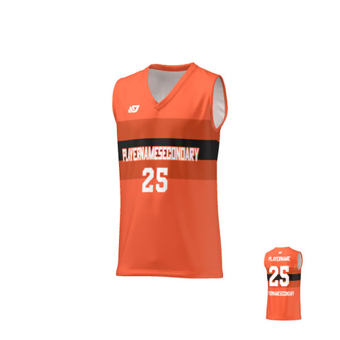 Basketball Jersey Horizontal Strips - Orange
