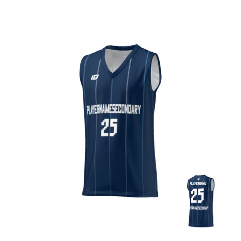Basketball Jersey Stitch - Navy