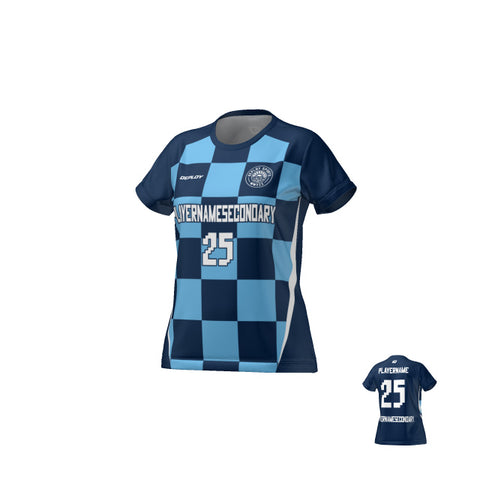 Flight Jersey Womens Checkers - Navy