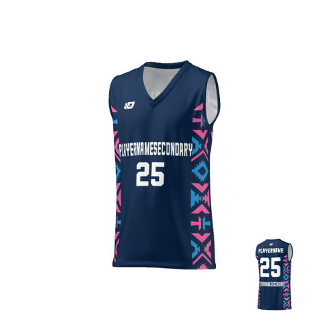 Basketball Jersey Aztec - Navy