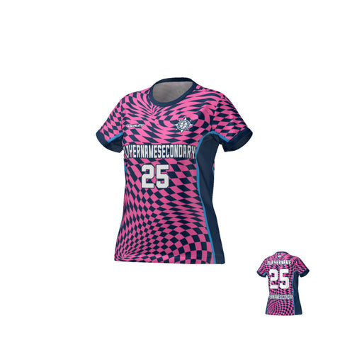 Flight Jersey Womens Warped - Navy & Pink