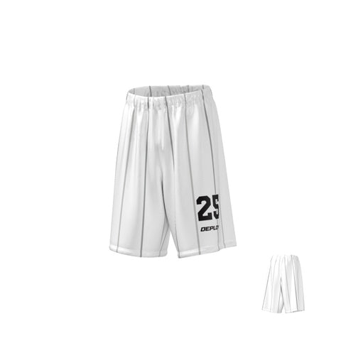 Basketball Shorts Lines - White