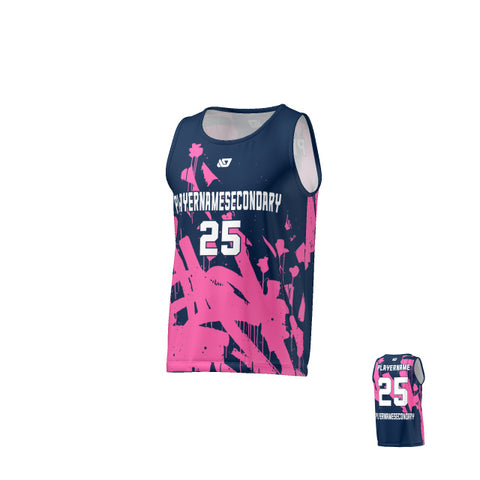 Flight Singlet Graffiti - Navy & Pink