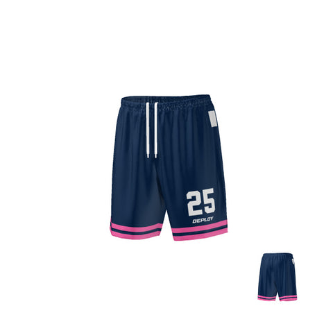 Oz Tag Shorts Hoops - Navy & Pink