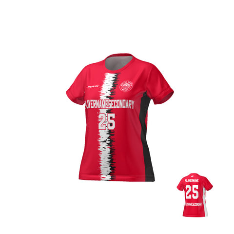 Flight Jersey Womens Static Stripe - Red