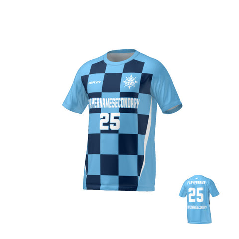 Flight Jersey Checkers - Sky Blue