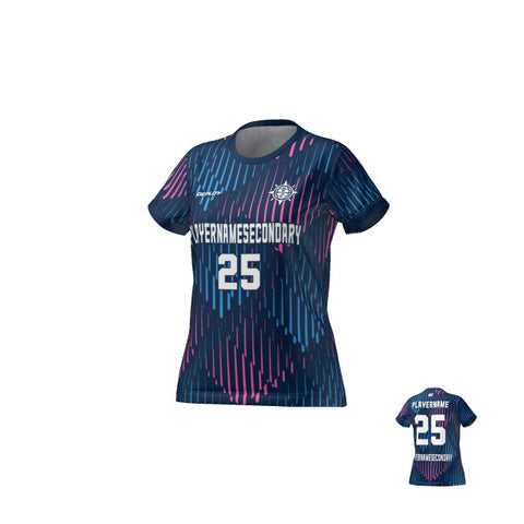Flight Jersey Womens Faded - Navy & Pink